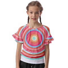 Pop Art T- Shirt Pop Mod Circles #4 T- Shirt Kids  Cut Out Flutter Sleeves by maxcute