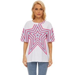 Pop Art T- Shirt Retro Star Oversized Basic Tee by maxcute