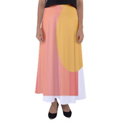 Rainbow T- Shirt Rainbow With Sun T- Shirt Flared Maxi Skirt by maxcute