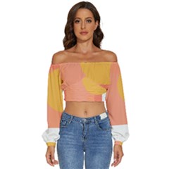 Rainbow T- Shirt Rainbow With Sun T- Shirt Long Sleeve Crinkled Weave Crop Top by maxcute