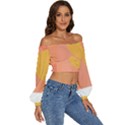 Rainbow T- Shirt Rainbow With Sun T- Shirt Long Sleeve Crinkled Weave Crop Top View3