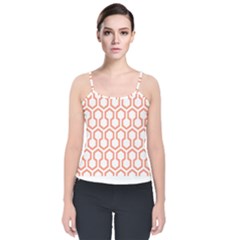 Shining Stephen King T- Shirt Geometric Pattern Looped Hexagons Velvet Spaghetti Strap Top by maxcute