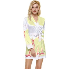 Stork Design T- Shirtstork T- Shirt (1) Long Sleeve Satin Robe by maxcute