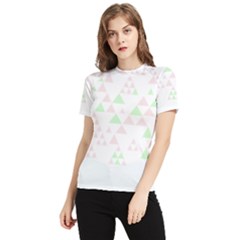 Triangles T- Shirt Abstract Triangles T- Shirt Women s Short Sleeve Rash Guard by maxcute