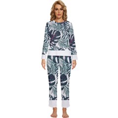 Tropic T- Shirt Tropic Botanicals T- Shirt Womens  Long Sleeve Lightweight Pajamas Set by maxcute