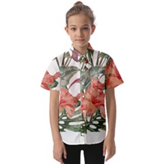 Tropical T- Shirt Tropical Fashion Florealense T- Shirt Kids  Short Sleeve Shirt by maxcute