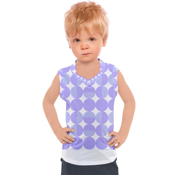 Vintage Pattern T- Shirt Very Peri Vintage 1960 Geo Op Art, Retro 60s And 70s Violet Pattern Kids  Sport Tank Top