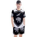 Rhino & Hawk Badge Design Logo Men s Mesh Tee and Shorts Set View1