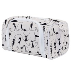 Pattern Cats Black Feline Kitten Toiletries Pouch by Ravend