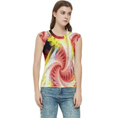 Fractalflowers Women s Raglan Cap Sleeve Tee by Sparkle