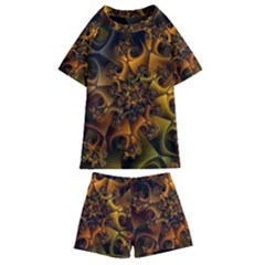 Digitalartflower Kids  Swim Tee And Shorts Set by Sparkle