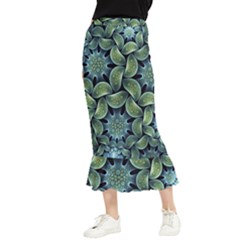 Digitalartflower Maxi Fishtail Chiffon Skirt by Sparkle