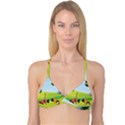 Mother And Daughter Yoga Art Celebrating Motherhood And Bond Between Mom And Daughter. Reversible Tri Bikini Top View3