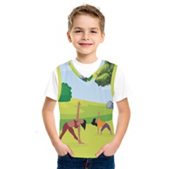 Large Kids  Basketball Tank Top by SymmekaDesign