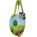 Mother And Daughter Yoga Art Celebrating Motherhood And Bond Between Mom And Daughter. Giant Heart Shaped Tote View4