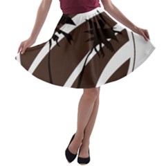 Palm Tree Design-01 (1) A-line Skater Skirt by thenyshirt