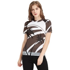 Palm Tree Design-01 (1) Women s Short Sleeve Rash Guard by thenyshirt