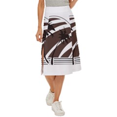 Palm Tree Design-01 (1) Midi Panel Skirt by thenyshirt