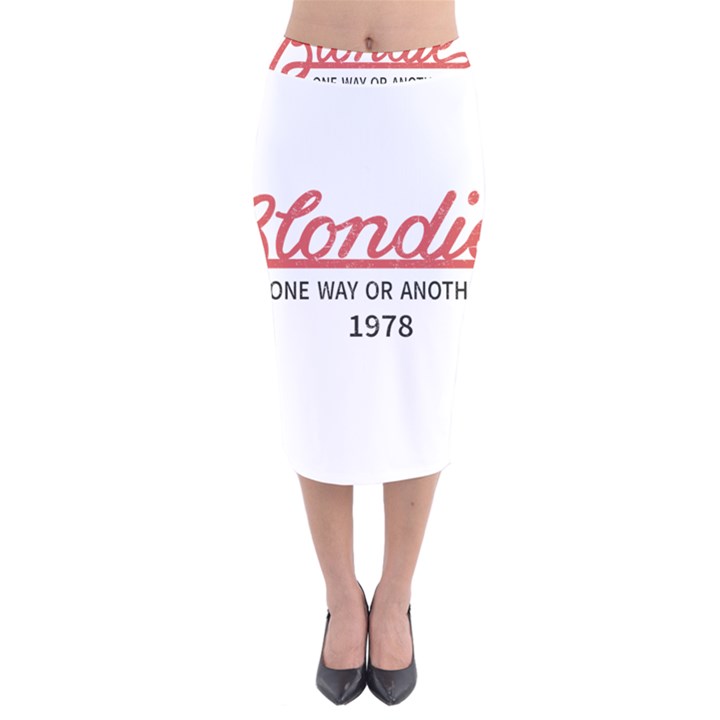 Blondie One Way Or Another 1978-01 Velvet Midi Pencil Skirt