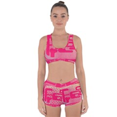 Pink Background Grunge Texture Racerback Boyleg Bikini Set by Ravend