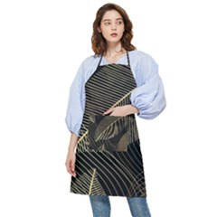 Leaves Nature Art Design Pattern Pocket Apron by Ravend