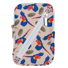 Bird Animals Parrot Pattern Belt Pouch Bag (large) by Ravend