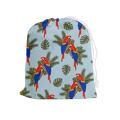 Birds Animals Nature Background Drawstring Pouch (xl) by Ravend