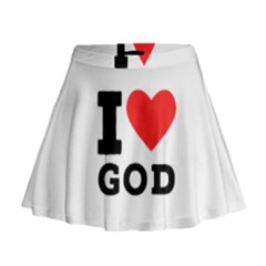 I Love God Mini Flare Skirt by ilovewhateva