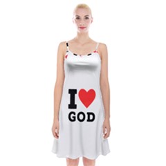 I Love God Spaghetti Strap Velvet Dress by ilovewhateva