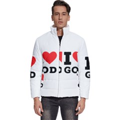 I Love God Men s Puffer Bubble Jacket Coat by ilovewhateva