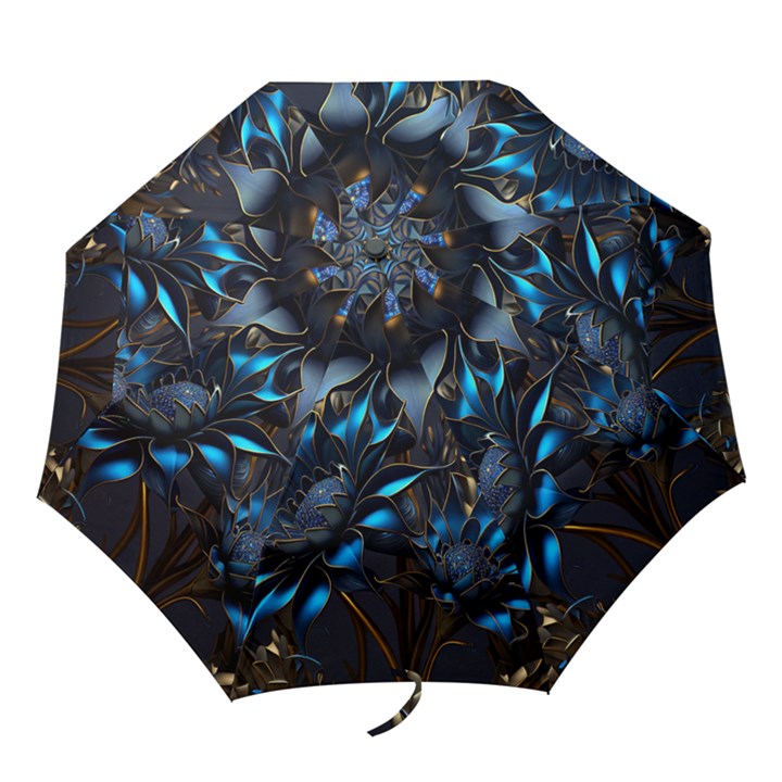 Flower Metal Flowers Sculpture Folding Umbrellas