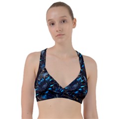 Flower Metal Flowers Sculpture Sweetheart Sports Bra by Ravend