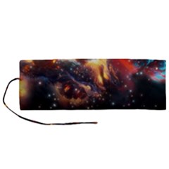 Nebula Galaxy Stars Astronomy Roll Up Canvas Pencil Holder (m) by Uceng