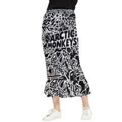 Arctic Monkeys Digital Wallpaper Pattern No People Creativity Maxi Fishtail Chiffon Skirt by Sudhe