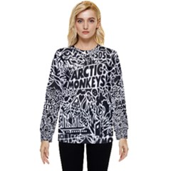 Arctic Monkeys Digital Wallpaper Pattern No People Creativity Hidden Pocket Sweatshirt by Sudhe