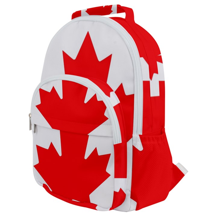 Canada Flag Canadian Flag View Rounded Multi Pocket Backpack