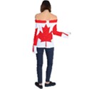 Canada Flag Canadian Flag View Off Shoulder Long Sleeve Top View2