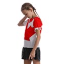 Canada Flag Canadian Flag View Kids  Frill Chiffon Blouse View2