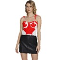 Canada Flag Canadian Flag View Flowy Camisole Tie Up Top View1