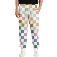 Colorful Checkered Elastic Waist Pants by Swoon