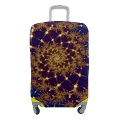 Fractal Spiral Art Pattern Blue Design Luggage Cover (small) by Ravend