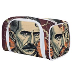 Ai Generated Nikola Tesla Tesla Nikolas Electricity Toiletries Pouch by danenraven