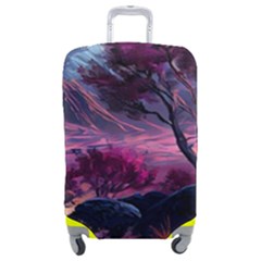 Landscape Landscape Painting Purple Purple Trees Luggage Cover (medium) by danenraven