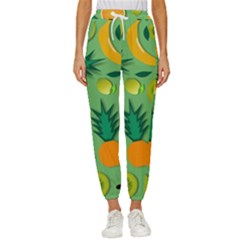 Fruit Tropical Pattern Design Art Pattern Cropped Drawstring Pants by Ravend