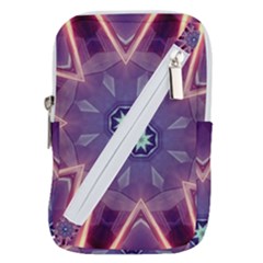 Abstract Glow Kaleidoscopic Light Belt Pouch Bag (large) by Ravend