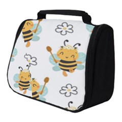 Art Bee Pattern Design Wallpaper Background Full Print Travel Pouch (small) by Ravend