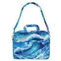 Tsunami Tidal Wave Ocean Waves Sea Nature Water Blue Painting MacBook Pro 16  Shoulder Laptop Bag View2