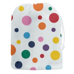 Polka Dot Drawstring Pouch (3xl) by 8989