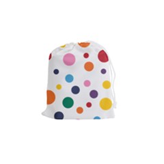 Polka Dot Drawstring Pouch (small) by 8989