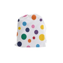 Polka Dot Drawstring Pouch (medium) by 8989